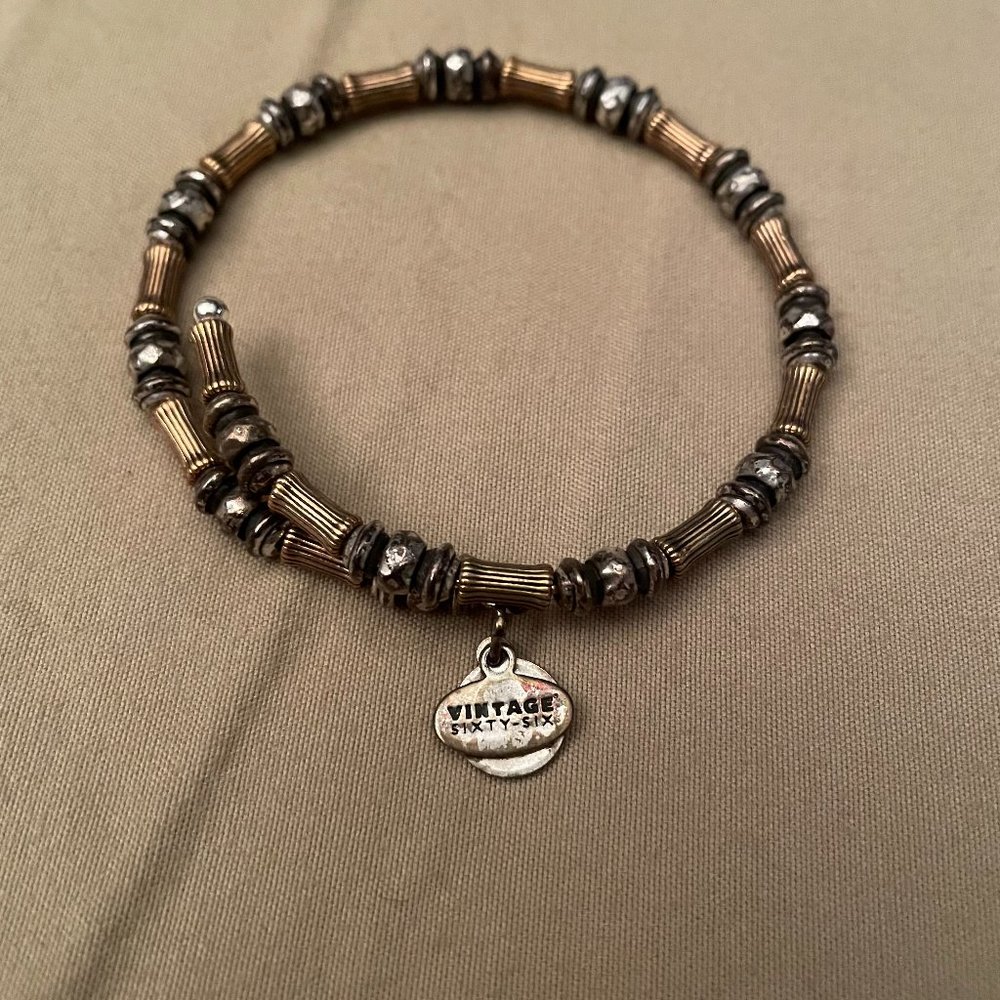 Gold and Silver Beaded Braclet
